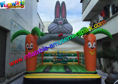 Outdoor Commercial Rabbit Inflatable Castles / Bouncing Castles With PVC Tarpaulin