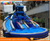 Dark Blue Outdoor Inflatable Water Slides Digital Printing For Kids And Adults