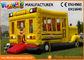 Customized Interactive Inflatable Bouncer Slide School Bus Shaped