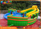 0.9mm PVC Tarpaulin Inflatable Water Parks , Large Dinosaur Swimming Pool And Slides